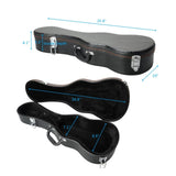 23" Concert Python Pattern Leather Ukulele Case Black 19272684