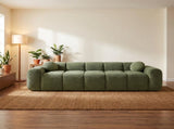 98.4" Extra Large Compression, Corduroy Cloud Puff Couch for Living Room, 3-Seater Upholstered W5515P477307