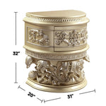 ZUN 2 Drawers Resin Nightstand in Champagne Silver Finish B016P256532