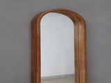 9.5x2x47.2" Decorative Rubber Frame Mirror with Elongated Oval Frame, Brown W2078P195626