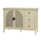 Rattan 2 Door 3 Drawer Cabinet, Suitable for Bedroom, Living Room, Study W688P223037