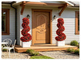 2 Pack Realistic Lifelike Faux Spiral Plant, All-Weather PE Artificial Flower Shrub for Indoor 11072086