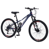 ZUN Mountain Bike for Girls and Boys Mountain 24 inch 7-Speed bike 66266367