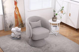 Swivel Accent Chair Armchair, Round Barrel Chair in Fabric for Living Room Bedroom W136194691