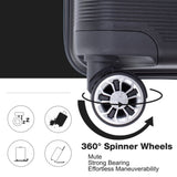 Hardshell Suitcase Double Spinner Wheels PP Luggage Sets Lightweight Durable Suitcase with TSA W284112584