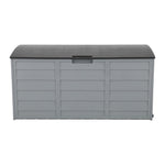 ZUN 75gal 260L Outdoor Garden Plastic Storage Deck Box Chest Tools Cushions Toys Lockable Seat 10663967