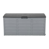 ZUN 75gal 260L Outdoor Garden Plastic Storage Deck Box Chest Tools Cushions Toys Lockable Seat 10663967