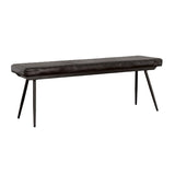 Espresso and Black Tufted Cushion Side Bench B062P153581