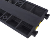 Cable Protector Ramp, 2 Channels Speed Bump Hump, Rubber Modular Speed Bump Rated 11000 LBS Load W465121324