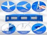 10'x30' Outdoor Party Tent with 8 Removable Sidewalls, Waterproof Canopy Patio Wedding Gazebo, Blue 65785384