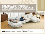 U-Shaped Convertible Sectional Sofa with 2 Chaise Lounges, 4-Seater Modular Couch with Removable & 93592549