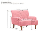Modern Accent Chair with 3.5cmW Wide Wale Corduroy, 9" Solid Wood Legs, Comfortable Upholstered 69518030