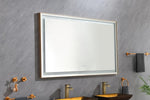 ZUN 72*36 LED Lighted Bathroom Wall Mounted Mirror with High Lumen+Anti-Fog Separately Control W1272111857