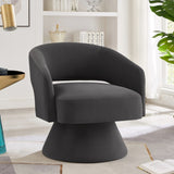 Modern Swivel Barrel Chair, Upholstered Velvet Round Accent Chairs,360 Degree Comfy Swivel Chair W2186P178773