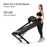 ZUN Folding Treadmills for Home - 3.5HP Portable Foldable with Incline, Electric Treadmill for Running 49905196