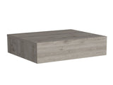 Floating Nightstand 5"H, Modern Wall-Mounted Bedside Shelf with Drawer, Light Gray B097P167434