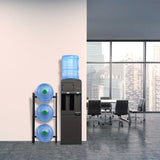 3-layer kettle rack, 5-gallon detachable water bottle rack, organizational storage rack, black 71763443