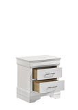 Modern Style 2-Drawer Nightstand made with Wood in White 733569236305