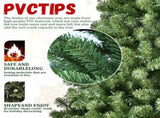 7ft Pre-Lit PVC Christmas Tree 400 UL Lights, 1072 Tips, Auto-Unfold Memory Wire, Easy Assembly T3637P338367