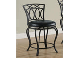 Black Swivel Counter Height Stool with Upholstered Seat B062P145516