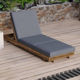 Outdoor Chaise Lounge Chair with 6-Position Adjustable Backrest,Acacia solid wood,TEAK COLOR N770P281696T