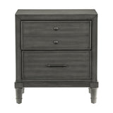 Transitional Style Gray Finish 1pc Nightstand of Drawers Versatile Look Bedroom Furniture B01158486