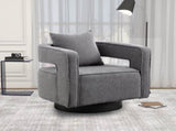 29.13"W Swivel Accent Open Back Chair Modern Comfy Sofa Chair With Black Base For Nursery Bedroom W3188P417878