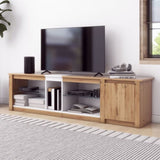 ZUN ModernTV Stand for TVs up to 80'' , Media Console with Multi-Functional Storage, Entertainment WF324787AAK