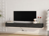 Floating TV Stand Wall Mounted with 16 Color LEDs,67" Modern TV Stand, Floating TV Cabinet W1321P220184