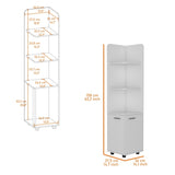 ZUN Nampa Storage Cabinet, Single Door, Broom Hangers ,White B128P148760