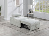 Convertible Wide-Welt Corduroy Sofa Sleeper Sofa Chair W/ Pull-Out Bed Ash B089P296905