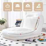 Folding Sofa Chair with 5 Adjustable Positions Plush Floor Lounge Chair for Gaming, Meditation, and W1935P299760