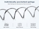 Twin Size Mattress,12 inch Hybrid Mattress, individually Pocketed innerspring, Medium Firm T3962P406329
