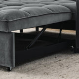 Loveseats Sofa Bed with Pull-out Bed,Adjsutable Back and Two Arm Pocket,TypeC and USB Charging with W1413124441