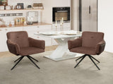 360&deg Swivel Home Office Desk Chairs Set of 2,Dining Chairs Arm, Upholstered Bedroom Chairs W757P304241