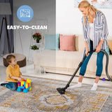 LOOM & LUXE Collection 5X7 Cream/Ivory /Medallion Non-Shedding Living Room Bedroom Dining Home B335P289577