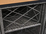 52.8"W Wicker Outdoor Grill Cart with Extended Plastic Wood Table Top, Rolling Kitchen Island on 51202977