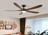 5 blade solid wood 52 inch ceiling fan light W2878P254298