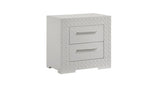 Blanca Modern Style 2-Drawer Night stand Made with Wood in White B009P243271