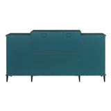 62" TV Stand, Buffet Sideboard Cabinet, Teal Blue W96570022