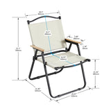 ZUN 2-piece Folding Outdoor Chair for Indoor, Outdoor Camping, Picnics, Beach,Backyard, BBQ, Party, W24190812