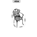 Cast Aluminum Patio Dining Chair 2PCS With Black Frame and Cushions In Random Colors W1710P166005