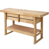 60in Workbench with 4 Drawers Wooden Workbench for Garage Workshop and Home W46594606