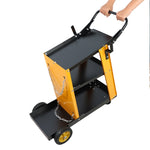 ZUN Multi Function 3 tier Welding Cart. gas bottle and accessory storage.Welding Heavy Duty Cart for Tig W227P220286