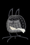 ZUN 2 Person Outdoor Rattan Hanging Chair Patio Wicker Egg Chair W874P146255