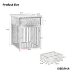 ZUN Dog Crate Furniture, Dog House, Decorative Dog Kennel with Drawer, Indoor Pet Crate End Table for W57868892