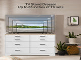 () Double-Row 8-Drawer Storage Cabinet Particleboard with Melamine-Coated 70962466