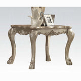 Gold Patina and Bone End Table with Claw Leg B062P209073