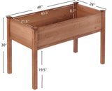 48x24x30 inch Raised Garden Bed with Legs, Elevated Wooden Planter Box for Outdoor Plants Flowers W2640P290604