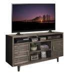 ZUN 62 Inch TV Stand Console for TVs up to 70 inches, No Assembly Required, Charcoal-Brown Finish B108P160141